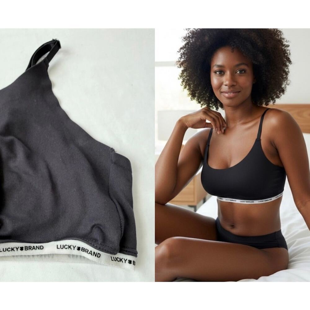 Lucky Brand Black Seamless Comfort Bralette - XL